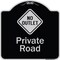 Signmission Designer Series-Private Road With No Outlet Symbol Black & Silver, 18" x 18", BS-1818-9773 A-DES-BS-1818-9773 - alternate 1